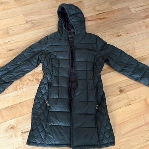 Michael Kors Dark Grey Quilted Puffer Coat